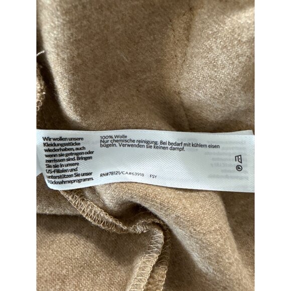 Eileen Fisher Size XL Womens Tan 100% Wool Button-Up Jacket Shacket With Pockets - Picture 4 of 6